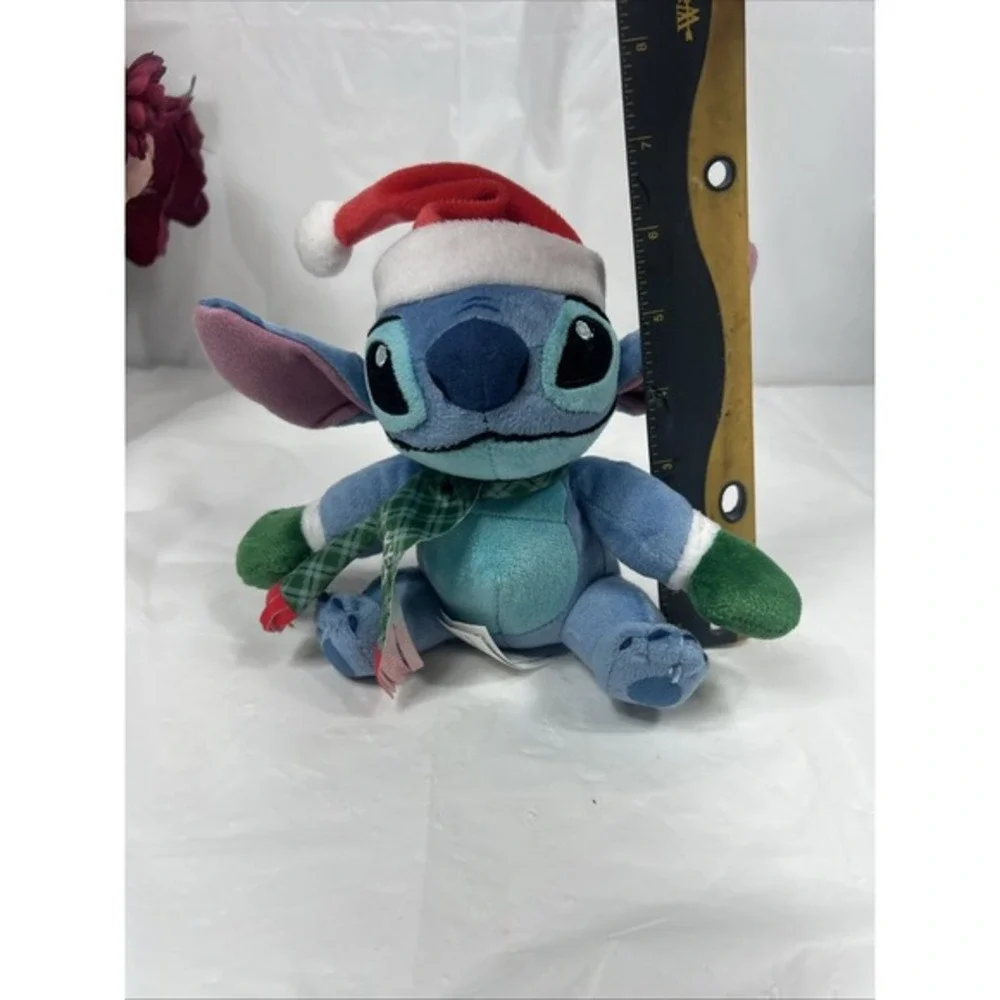 Disney Christmas Stitch Plush with Santa‎ Hat Scarf 6